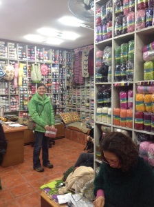 M in one of many yarn shops